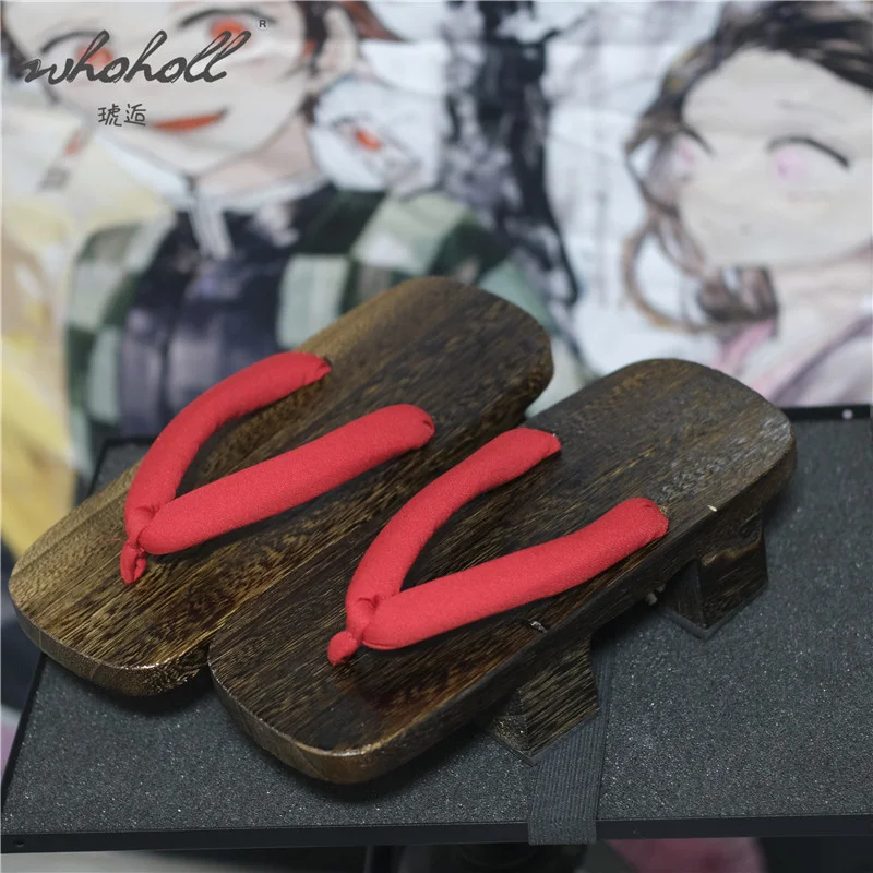 Houten Geta Klompen Sandalen Slippers voor Heren met Steunzool, Japanse Houten Klompen Dames Japanse Stijl Houten Klomp Slippers Schoenen Antislip Bloemen Muiltjes Slippers Houten Geta