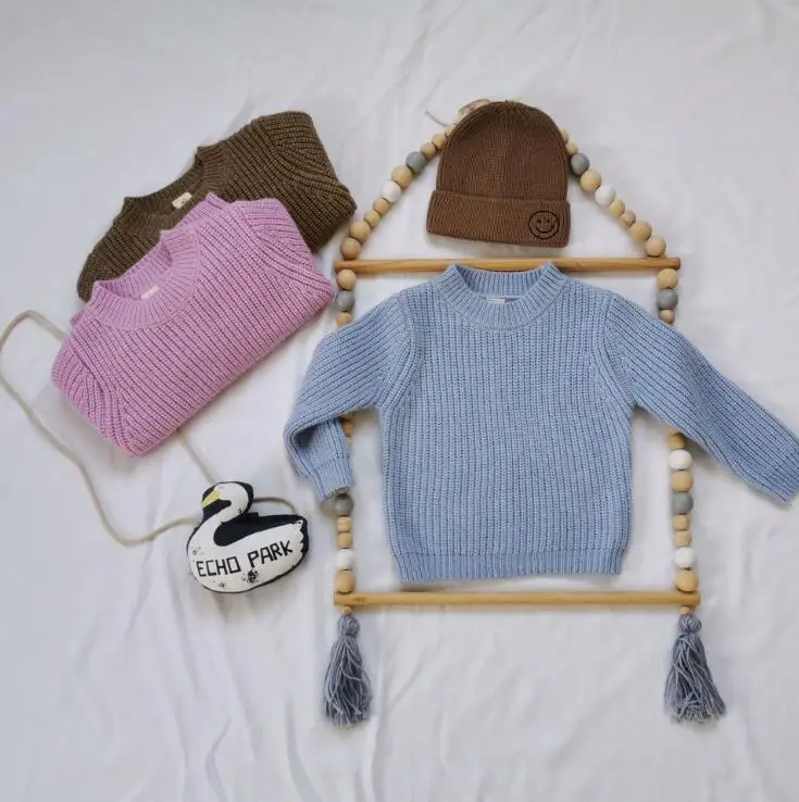 new wholesale girls boys knitted sweater autumn winter fashion kids pullover sweaters 1-6 years HH594