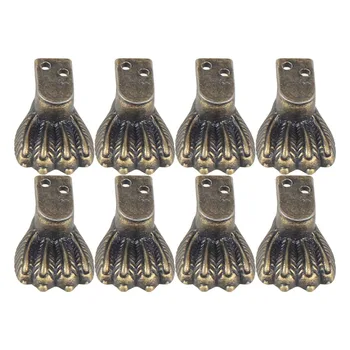 

8pcs/pack Closet Support Wardrobe Hardware Claw Shape Zinc Alloy Desk Furniture Leg Corner Protector Home Improvement Wood Box