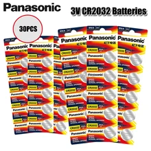 PANASONIC — Lot de piles boutons CR 2032 authentiques, 30 pièces par lot, batterie au lithium, pour montre, télécommande ou calculatrice, batteries 3V
