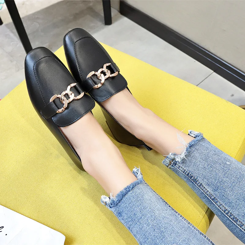 

Loafers Women's 2020 Spring New Style Shoes Shallow Mouth Flat Versatile Fairy-Style Small Leather Shoes Slip-on Moccosins Women