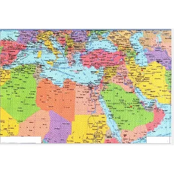 

Middle East political map on the rails, 150*100 cm