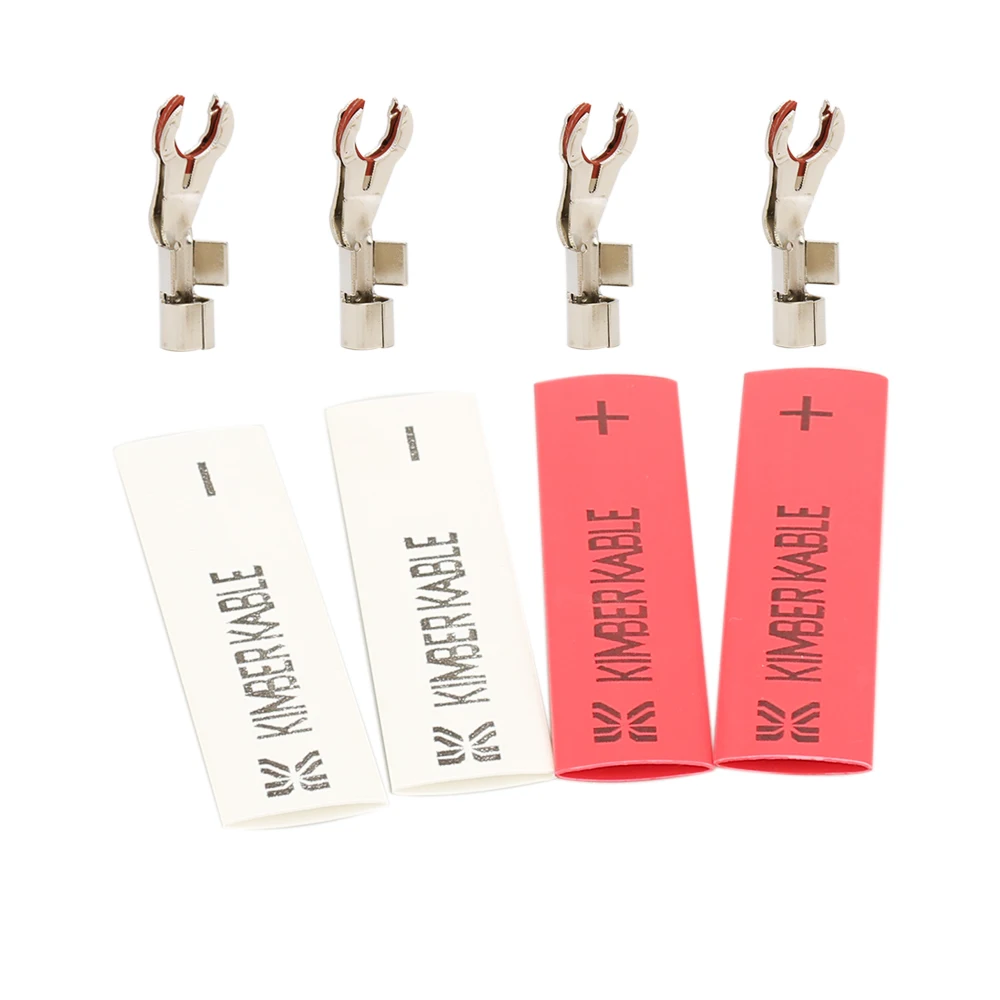 Conector para Amplificador de Áudio Faça Você Mesmo Garfo Plug Oi-end Ródio Chapeado Alto-falante Macho Tomada Jack 4 Pçs - Image 2