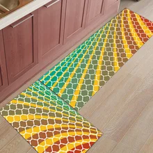 Марокканские Цветочные градиенты абстрактный цвет 2 шт. коврик для кухни коврики для входа в дорогу аксессуары для ванной набор грязи мусора