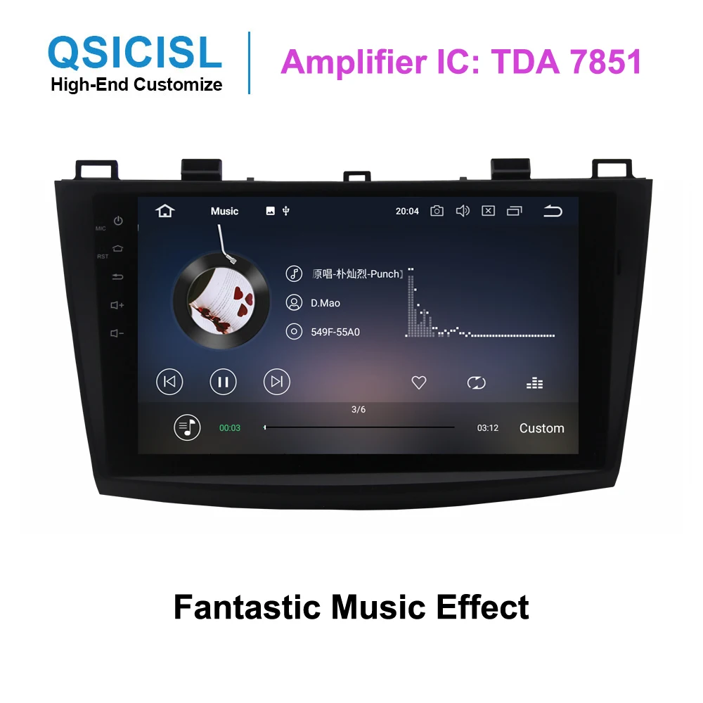 Sale Android 7.1 car radio multimedia player for Mazda 3 2010-2013 TDA 7851 2GB+16GB car dvd gps navigation stereo Bluetooth HD 1080 1