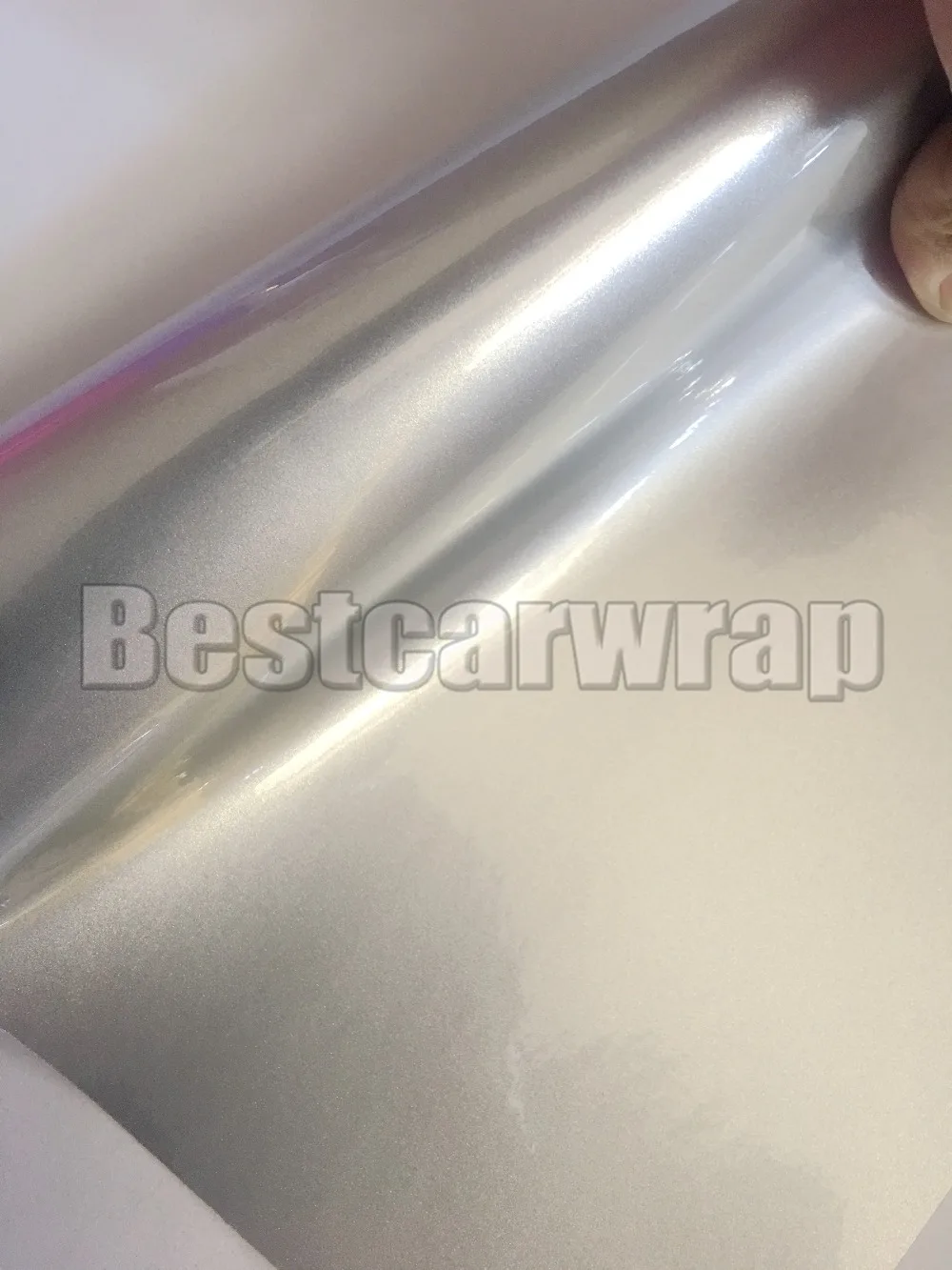 Gloss metallic silver metal vinyl car wrapping film foil styling KMPF 3M  (1)