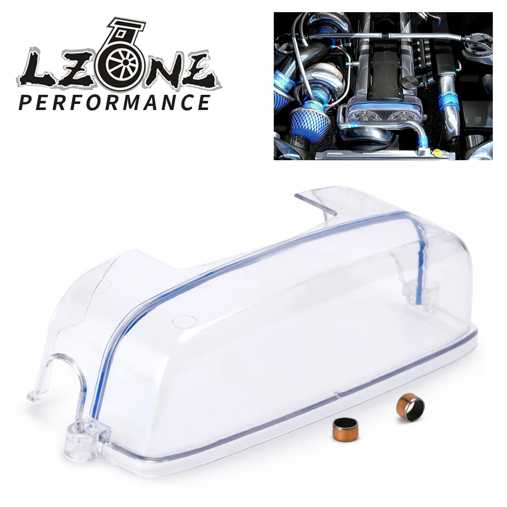 LZONE Turbo Cam Pulley Timing Belt Cover Clear For 2JZ Toyota Supra