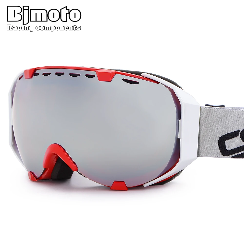 BJMOTO бренд лыжные очки двухслойные UV400 Анти-туман большой Лыжная маска очки Лыжный Снег Мужчины Женщины Сноуборд очки