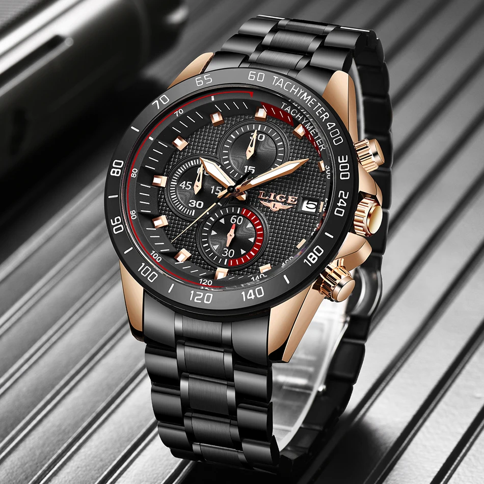 Relojes LIGE мужские часы Топ бренд класса люкс военные спортивные часы мужские Кварцевые водонепроницаемые часы Relogio Masculino