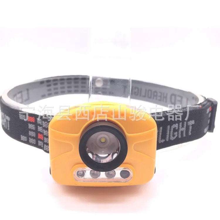 3W Cree White Light+ 2 Red LED Aluminium Alloy Sensing Fishing Headlights Night Fishing Wear Bait Lamp 3 X AAA
