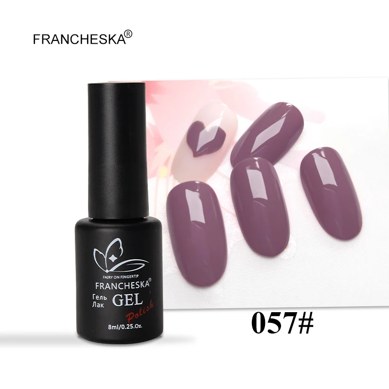 Freeska Горячая SLAE розовая серия Гель-лак для ногтей unas oje gellak Гель-лак для ногтей полуперманентный долговечный растворяемый Гель-лак - Цвет: Francheska 057