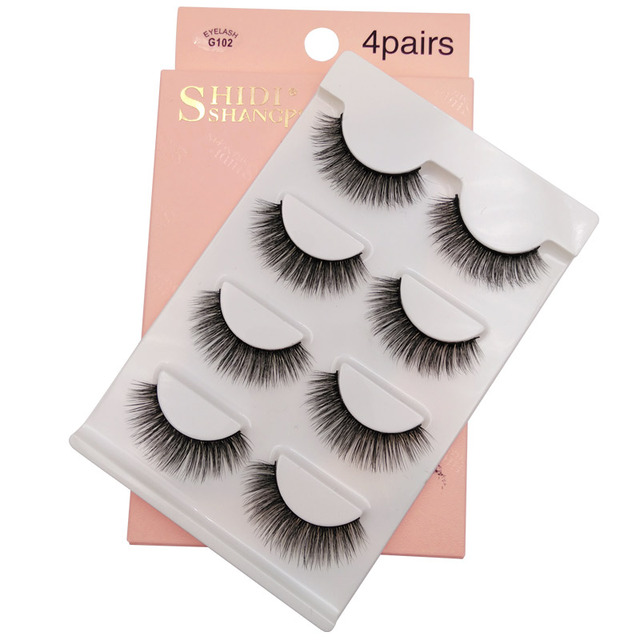 lashes 3/4 pairs false lashes natural fluffy dramatic 3D mink  eyelashes cilio mink eye lash for maquiagem makeup faux cils