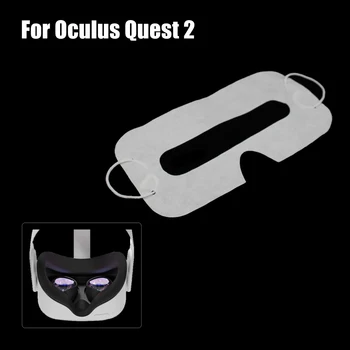 

50pcs Sanitary Soft Disposable VR Cover Pad Earloop Sweat Absorbing Protective White Non Woven Fabric Gaming For Oculus Quest 2