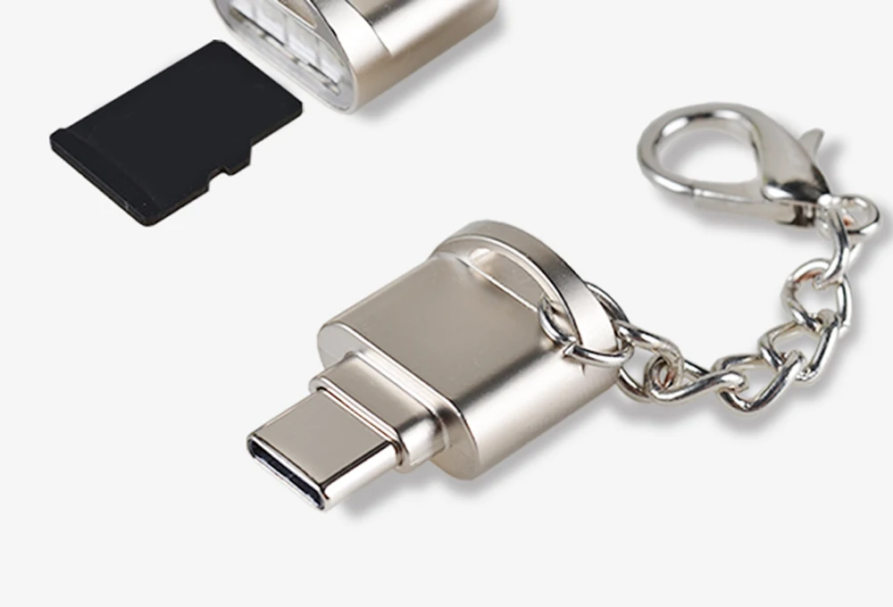 5 шт./лот портативный мини алюминиевый USB 3,1 type C USB-C Micro SD TF считыватель карт памяти OTG адаптер для iPhone Macbook samsung