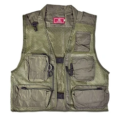 Army Green Камуфляжный рыболовный жилет сетка многофункциональная дышащая куртка одежда мульти-карман жилет Охота поход стрельба путешествия - Цвет: Army Green