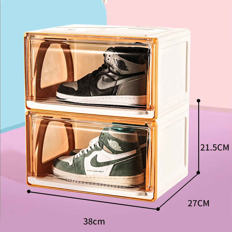 Transparent Aj Football Shoes Display Case Plastic High-tops Sports Shoes Drawer Box Magnetic Sliding Toys Storage Storage Boxes & Bins - AliExpress