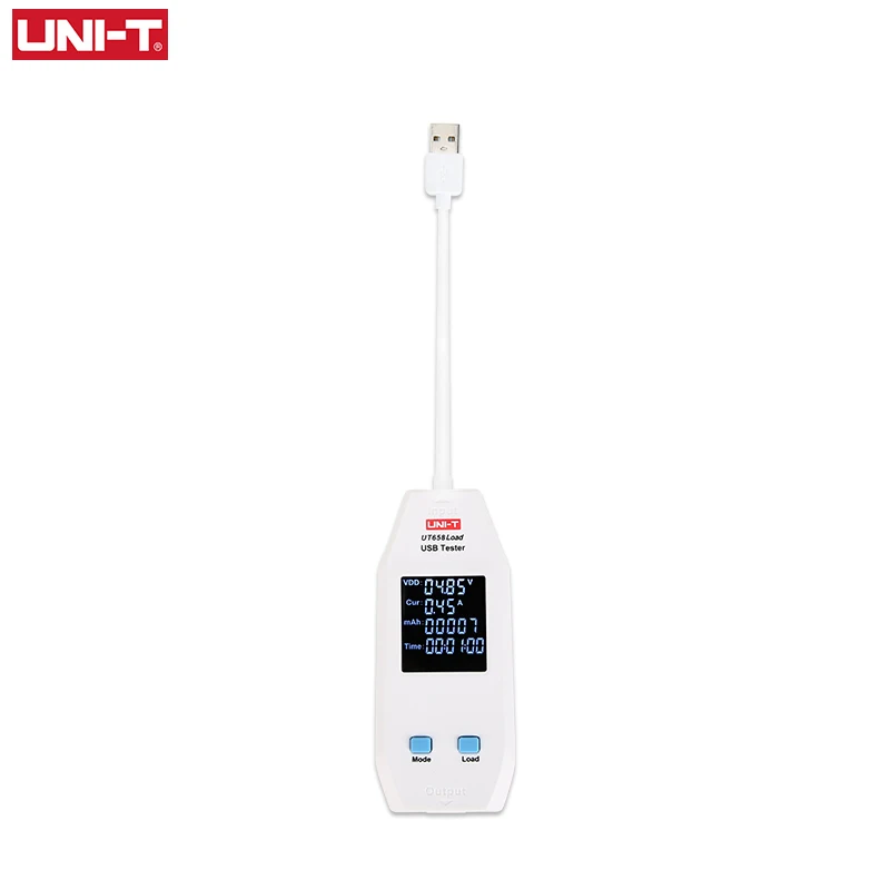 UNI-T электрический USB тестер напряжения безопасности Вольтметр Амперметр зарядное устройство измеритель емкости вольт ток доктор UT658A UT658B UT658D - Цвет: UT658LOAD