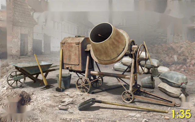 1/35 scale die-casting resin model made of concrete mixing device scene layout model unpainted 1