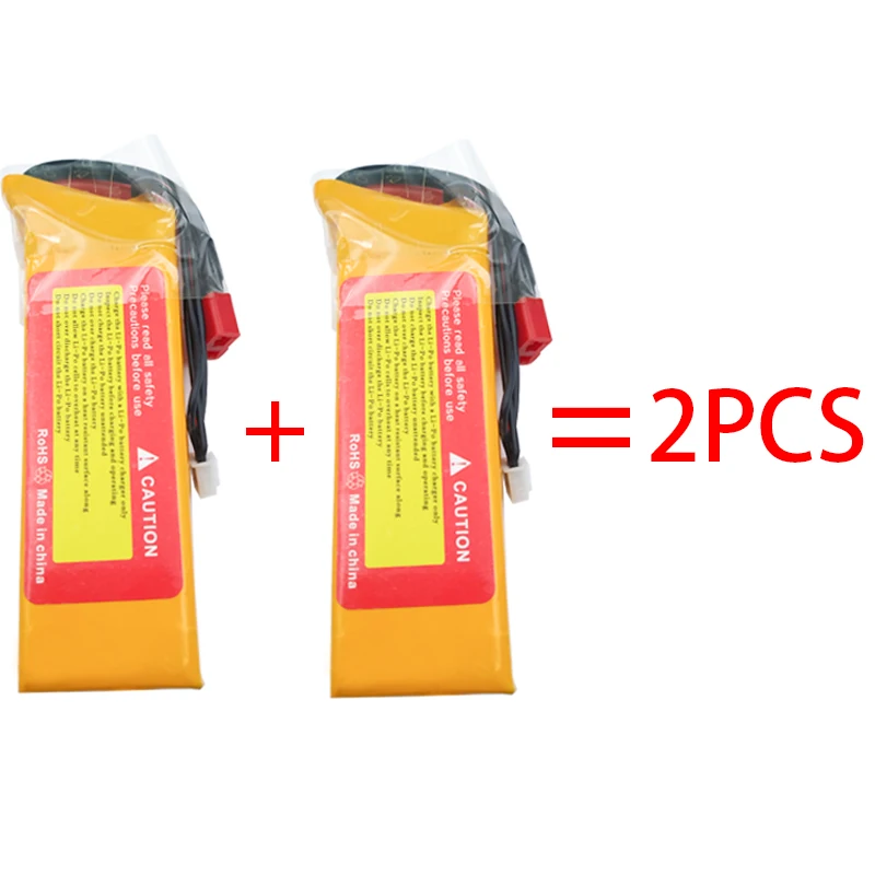2PCS T Plug RC 2S LiPo Аккумулятор 7,4 V 6000mAh 25C Burst 50C Pour RC Квадрокоптер самолет Дрон AKKU 2S батареи LiPo RC игрушки TCBWORTH - Цвет: 2PCS T Plug