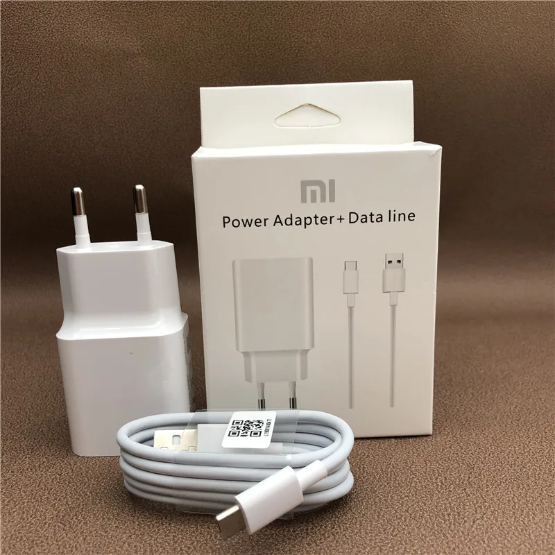 White Xiaomi USB Зарядное устройство адаптер 5 V/2A(ЕС), микро USB кабель для Redmi 4 4X 4A Примечание 5 5A 6 6A 7 7A S2 с коробкой - Тип штекера: White