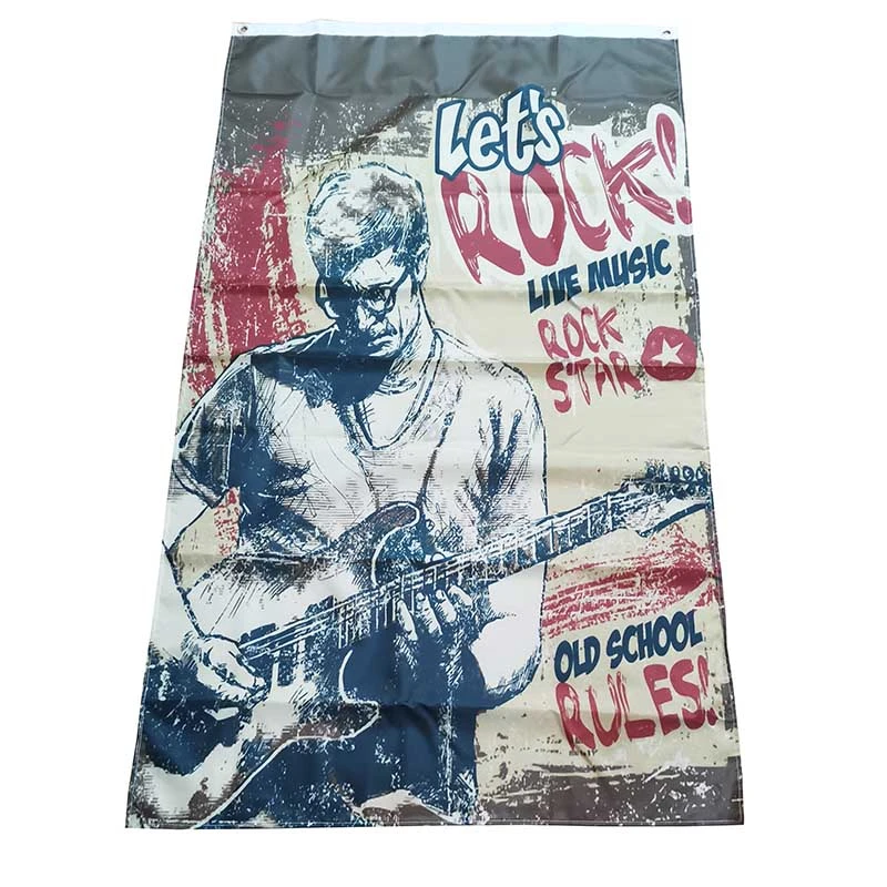 Let's Rock Live Music Flag вечерние 90*150 см (3*5 футов) размер рождественские украшения для