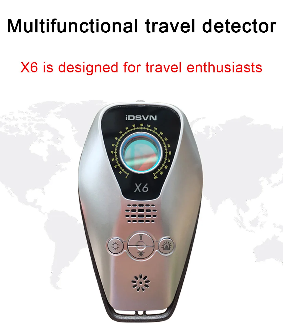 

Mini Anti Spy Mini Camera Infrared Detector Anti Thief Wireless GPS Locator Signal Bug Scanner Alarm Device Espia Cam Detector