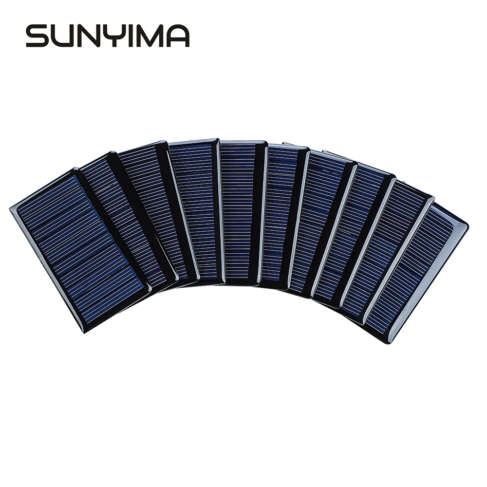 Солнечная панель SUNYIMA 10 шт. 5 В 65 мА поликристаллическая 68x37 мм|Солнечные элементы|