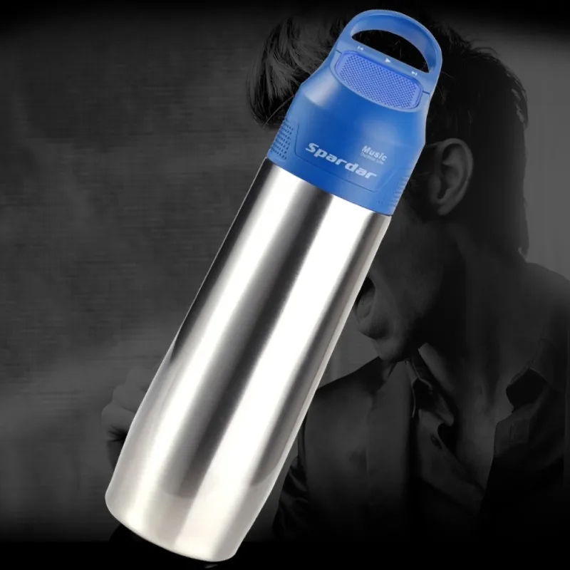 Вакуумная бутылка для воды Bluetooth динамик водонепроницаемый сохранение тепла беспроводной сабвуфер