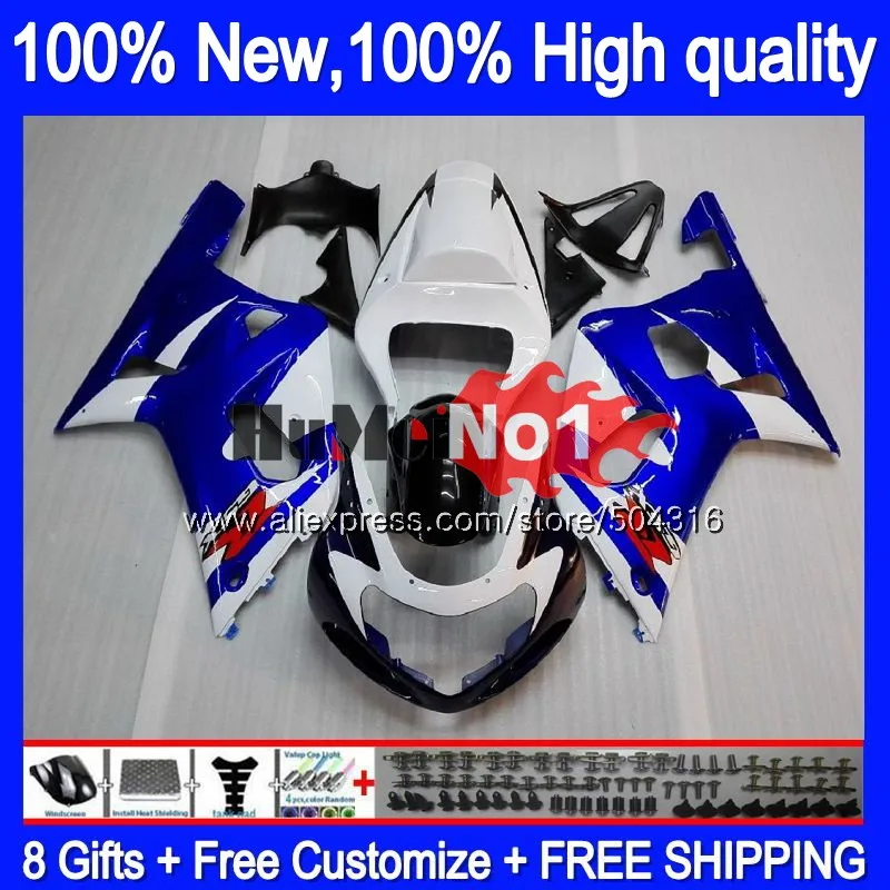 Корпус для SUZUKI GSX-R600 GSXR 600 K1 GSXR600 синий 14MC образования легкой пены. 3 GSXR 750 01 GSXR-600 GSXR750 2001 2002 2003 01 02 03 обтекатели