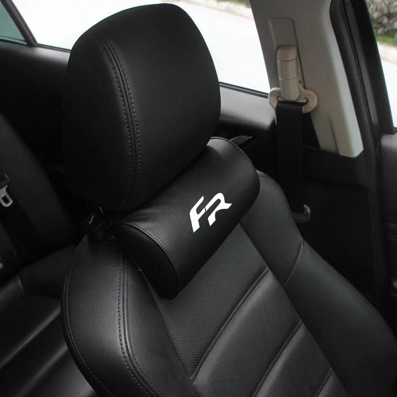 Автомобильная подушка из искусственной кожи, защита шеи для FR для Seat Leon, подголовник автомобиля, удобные автомобильные принадлежности, безопасные подушки для шеи