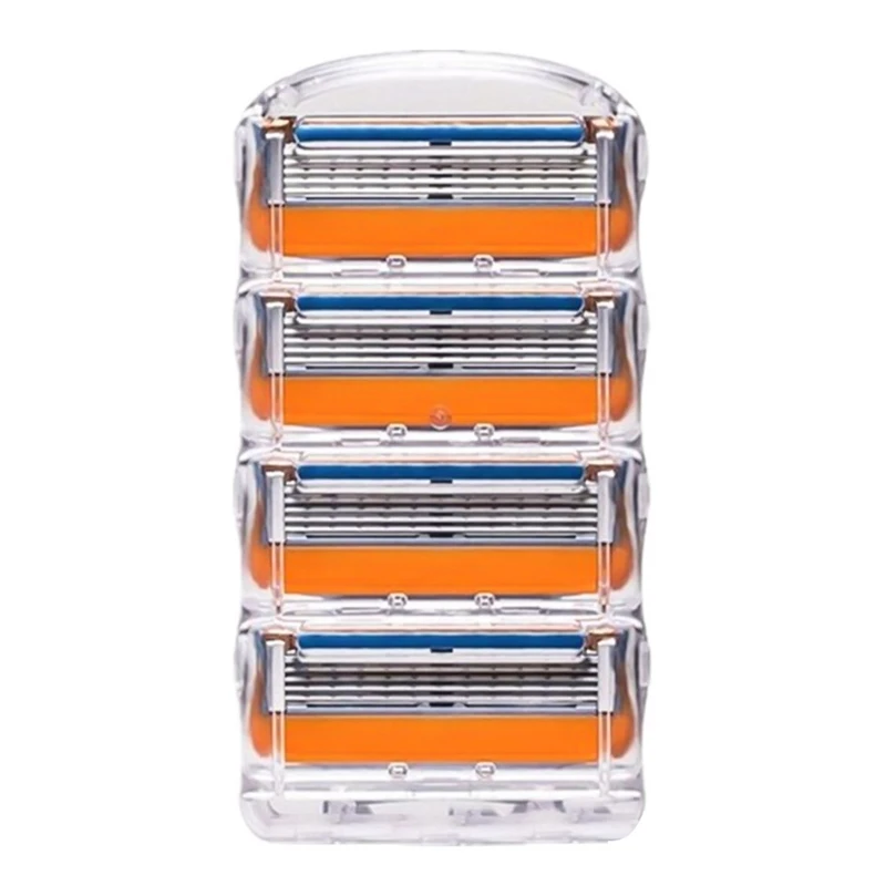 OR 4PCS in 1 box Новые полезные 4/8/16 системы безопасности шт./лот 5 слой лезвие бритвы для Для мужчин Gilet бритва бритвенные лезвия Красота Proglide лезвия для бритья для заправки зажигалок картридж лезвие - Color: OR 4PCS in 1 box