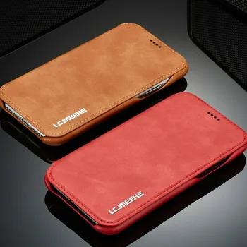 

LCHULLE Flip Cover Wallet Case for Apple IPhone 11 Pro Max X XS XR 6 6S 7 8 Plus SE 2020 Card Holder Magnetic Shockproof Coque