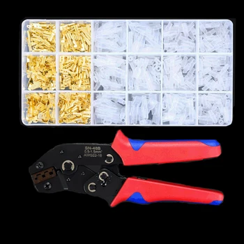 

1set SN-48B Crimping Tool 600 Pcs 4.8/6.3 Plug Terminal Crimper Crimping Pliers Wire 0.5-1.5mm2 AWG 20-15 Hand Tool