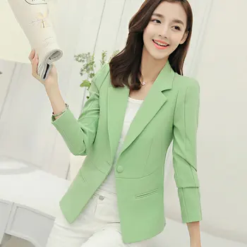 

Ladies Blazer Long Sleeve Blaser Women Suit Jacket Female Feminine Blazer Femme Pink Blue White Black Blazer Autumn