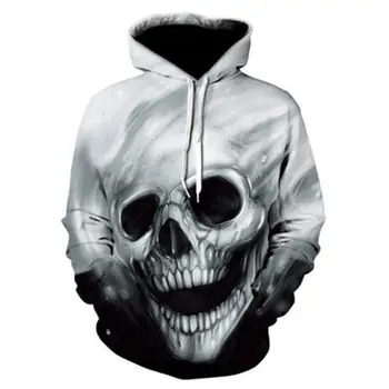

1055 Skull Hoodie Hoodies Men Women Long Sleeve Autumn Winter Brand Hooded Sweatshirt Casual Pullover 3D Hoody Tops Dropship
