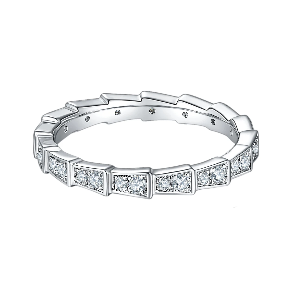 GEM'S BALLET Genuine 925 Sterling Silver Mojssanite Women Diamond Ring Sadoun.com
