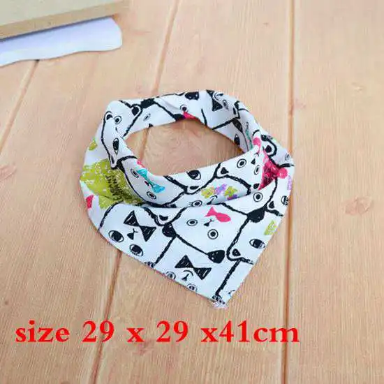 Dog Bandana Scarf Dog Accessories Fruit Plaid Washable Dog Bib Cotton Personality Pineapple Cat RosePattern Print - Цвет: 9