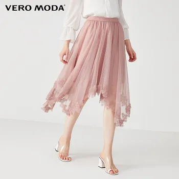 

Vero Moda Women's Lace Gauzy Irregular Hemline Skirt | 319216539