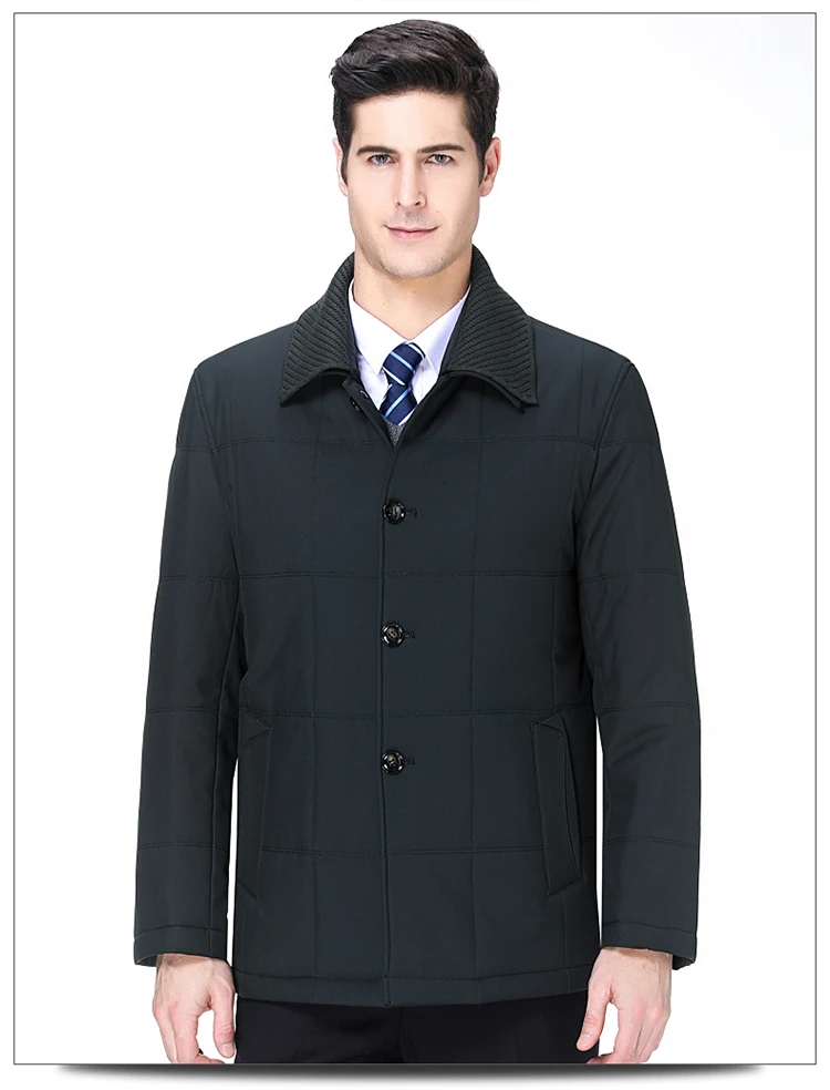 Winter New Style Middle-aged MEN'S Cotton-padded Coat Men'S Wear Business Casual Warm Cotton Coat 1732