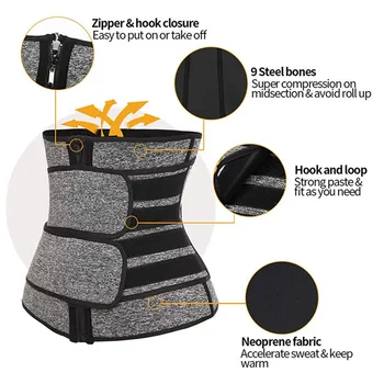 

Neoprene Zipper Waist Abdomen with Female Girdle Movement Waist Factory Direct