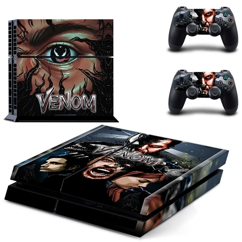GYTM2087 Venom наклейка для PS4 наклейка для sony playstation 4 PS4 консоли и 2 крышки контроллеров наклейки для приставки стикер s винил - Цвет: GYTM2087