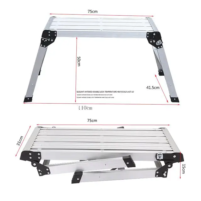 Trapezoid Chair Aluminium alloy Lightweight Step Stools Step Ladders Washing Cleaning Car Chair Bath Shower Foot Stool