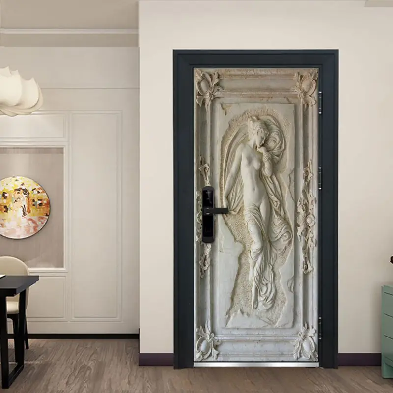 

3D Beautiful Landscape Door Stickers For Living Room Bedroom PVC Adhesive Wallpaper Home Decor Waterproof Mural Decal Eco-friend
