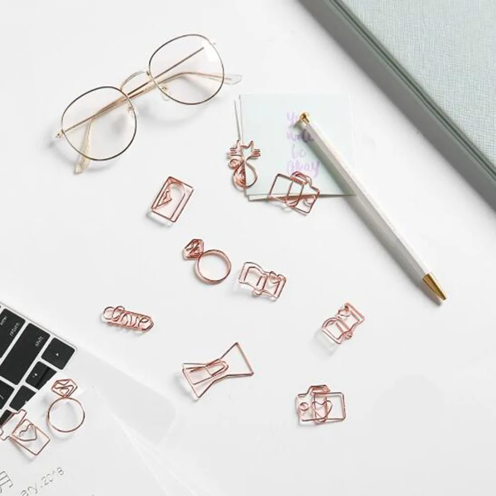 Зажимы для бумаги из розового золота 1 шт. инструменты скрапбукинга зажимы