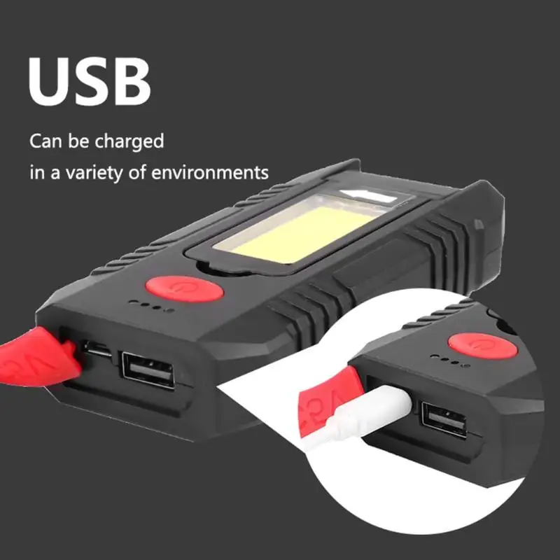 COB светодиодный фонарик с зарядкой от USB и магнитным индикатором