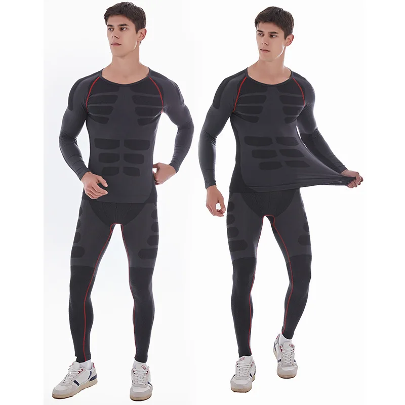New Outdoor Sport slimming Underwear For Motorcycle Skiing Winter Warm Base Layers Tight Long Johns Tops & Pants Set