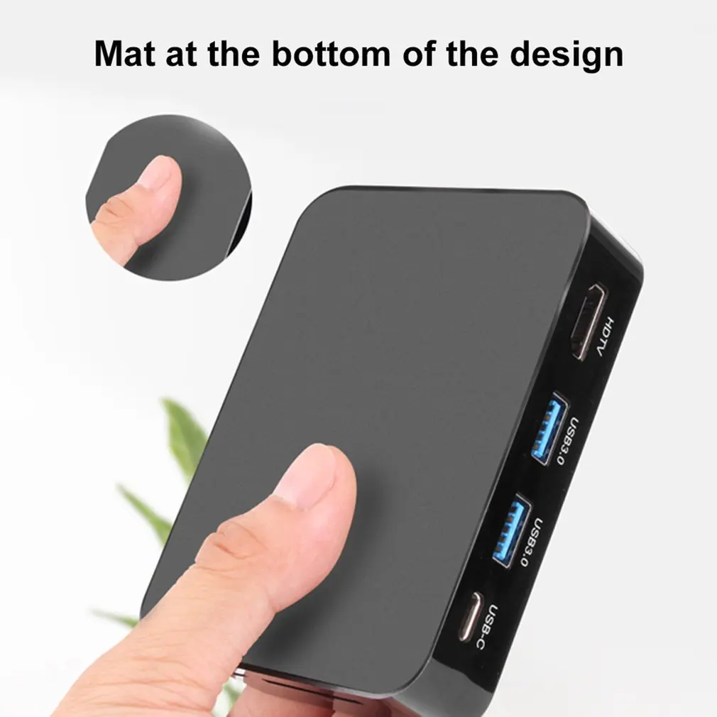 6 в 1 мульти Poorten type-C HDMI 2 USB3.0 Geheugenkaart TF 4K концентратор USB-C адаптер type-c mobiele telefoon док-станция