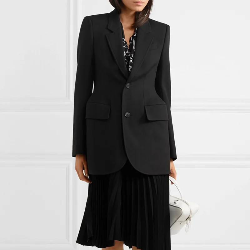 

2019 New Style Fashion Big Brand Corset Elegant Sand Filter-Shoulder Pad Single Breasted Long Sleeve Small Suit Coat Women's