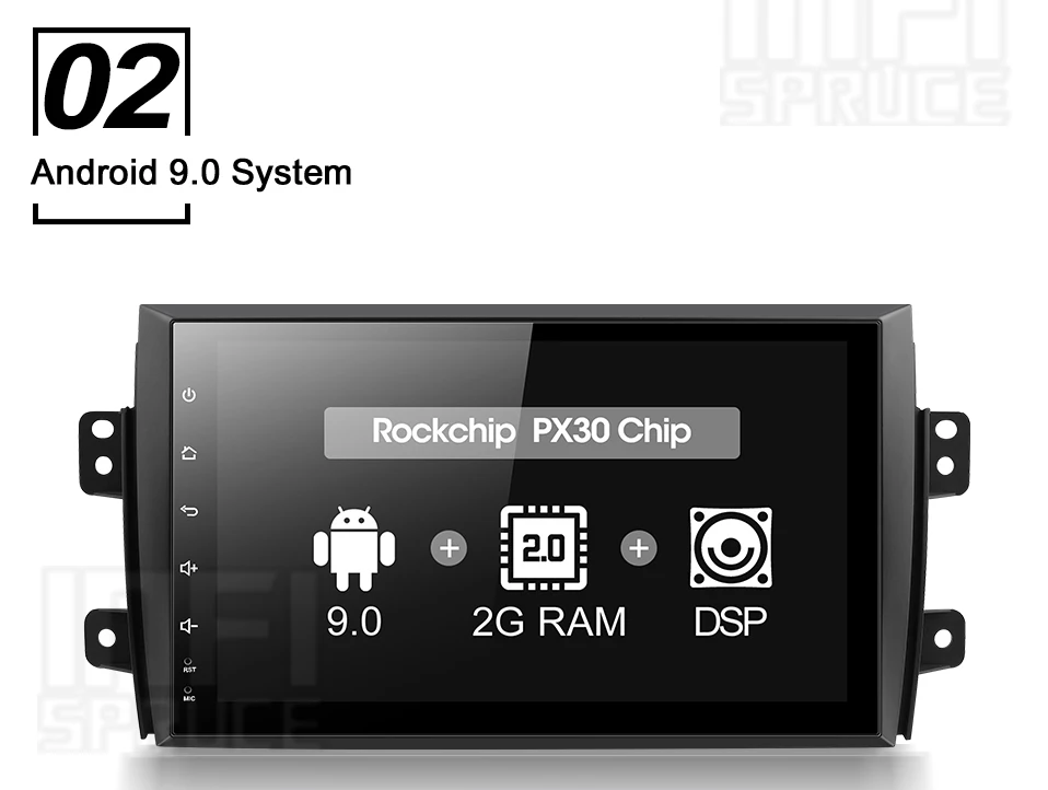32G Android 9,0 автомобильный dvd для Suzuki SX4 2007-2013 с 2GB ram gps 3g-4G wifi gps навигация Радио Видео Аудио плеер стерео
