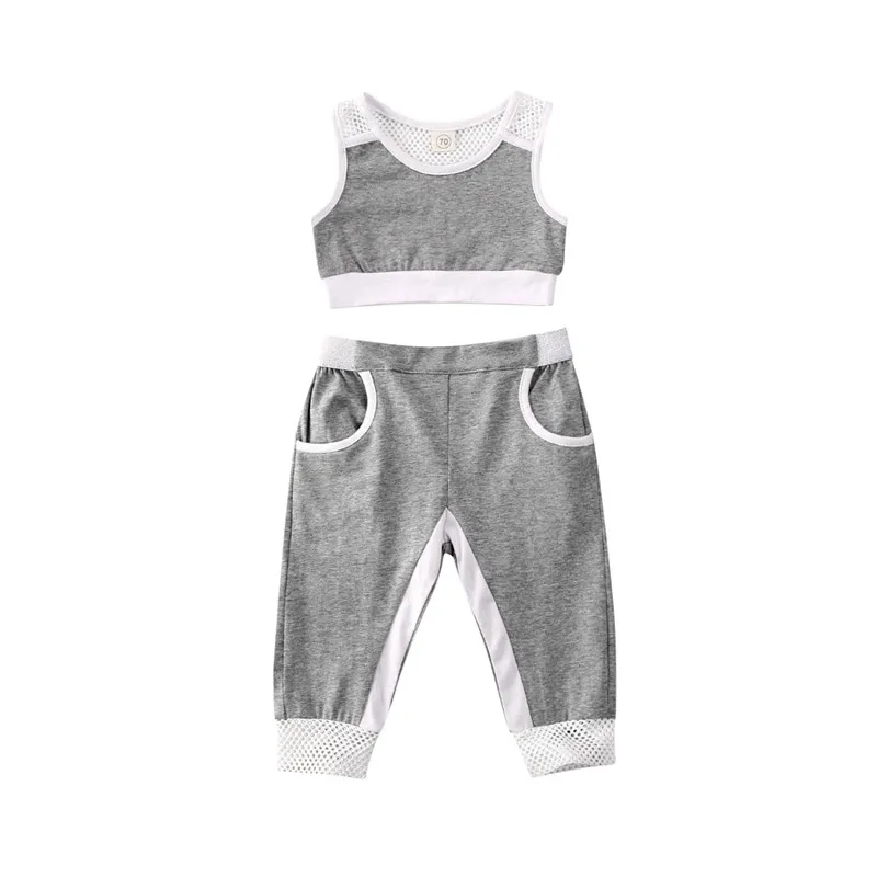 

Children Tracksuits for Boys Sleeveless Vest+Long Pant Girls Sport Suits Summer Casual Toddler Teens Kids Clothes for Girls Boys